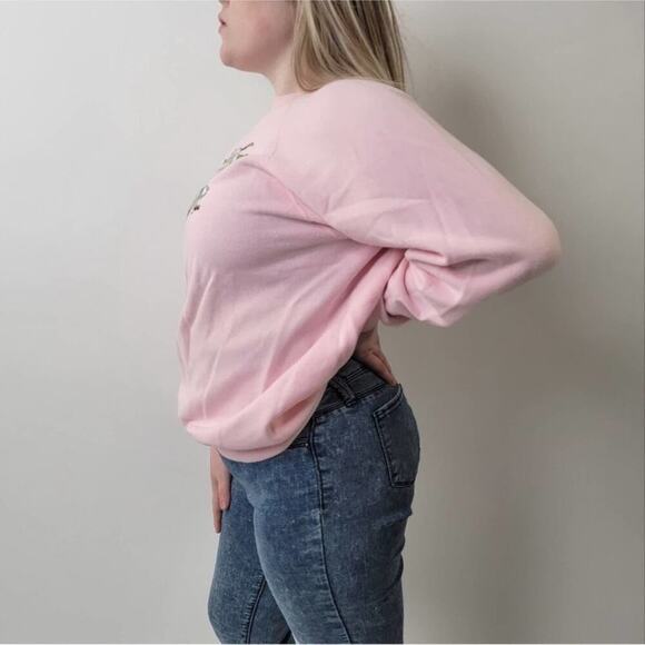 Vintage 90’s Crochet Embroidered Cottagecore Sweatershirt - Picture 8 of 8